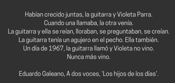 Galeano sobre Violeta